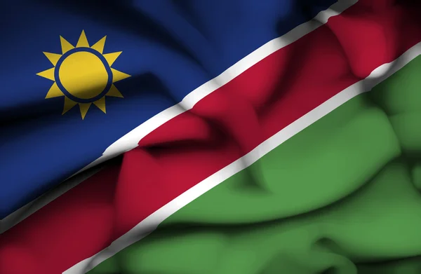 Namibia viftande flagga — Stockfoto