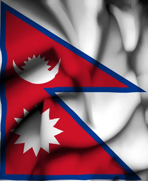 Непал розмахував прапором — стокове фото
