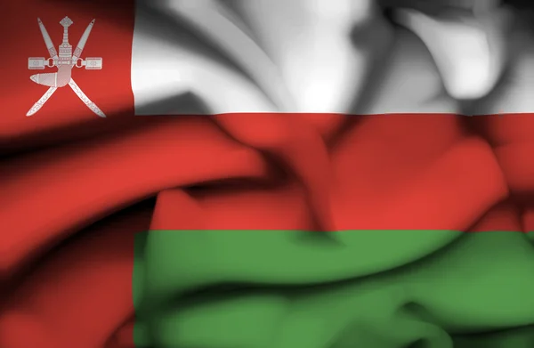 Oman sventola bandiera — Foto Stock