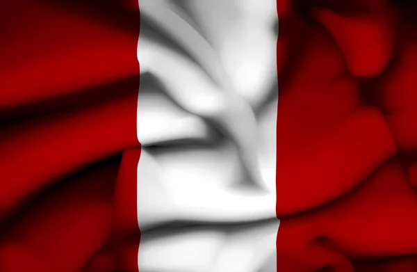 Peru waving flag — Stock Photo, Image