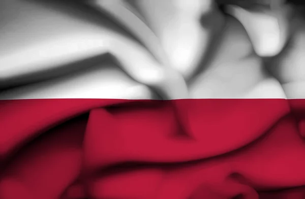 Польща розмахував прапором — стокове фото