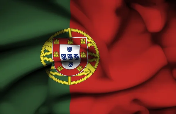 Portugal viftande flagga — Stockfoto