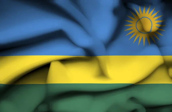 Wapperende vlag van Rwanda — Stockfoto