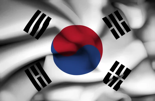 Corea del Sud sventola bandiera — Foto Stock