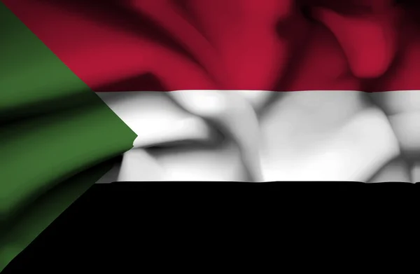 Sudan waving flag — Stock Photo, Image