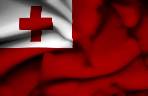 Tonga ondeando bandera — Foto de Stock