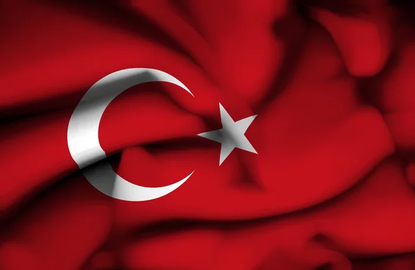 Turkiet viftande flagga — Stockfoto