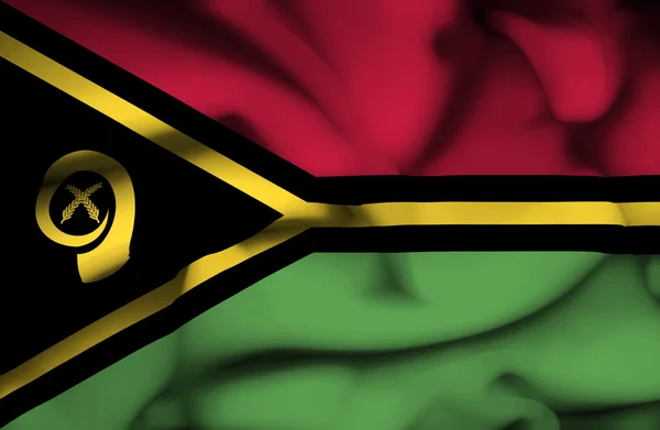 Vanuatu ondeando bandera — Foto de Stock