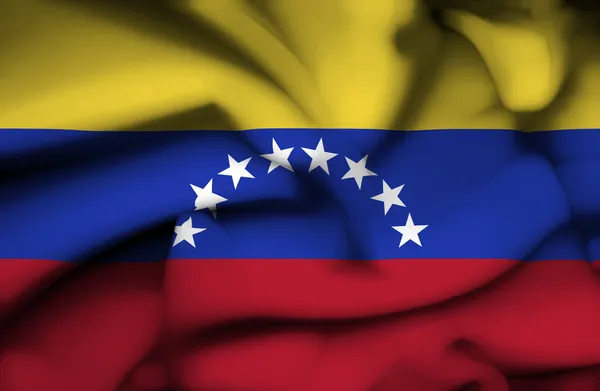 Venezuela integetett zászló — Stock Fotó