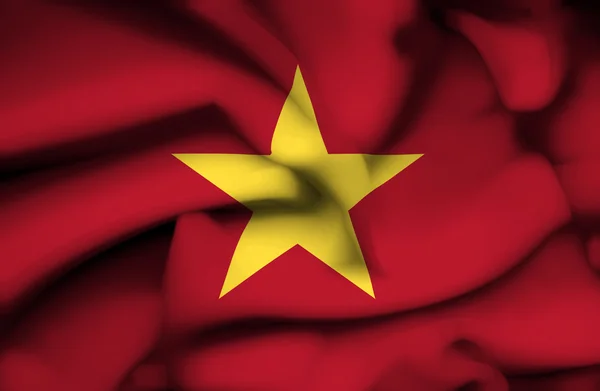 Wietnam macha flagą — Zdjęcie stockowe