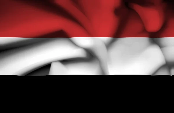 Yemen ondeando bandera — Foto de Stock