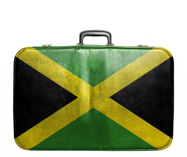 Jamaika bayrakla Vintage seyahat çantası