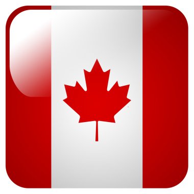 Kanada bayrağı ile parlak simgesi