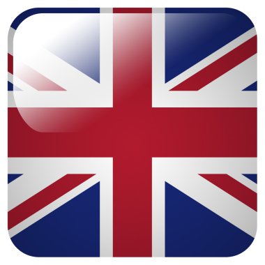 Büyük Britanya bayrağı ile parlak simgesi