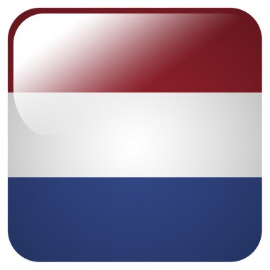 Hollanda bayrağı ile parlak simgesi