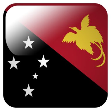 papua Yeni Gine bayrağı ile parlak simgesi
