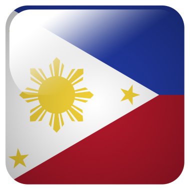 Filipinler bayrağı ile parlak simgesi