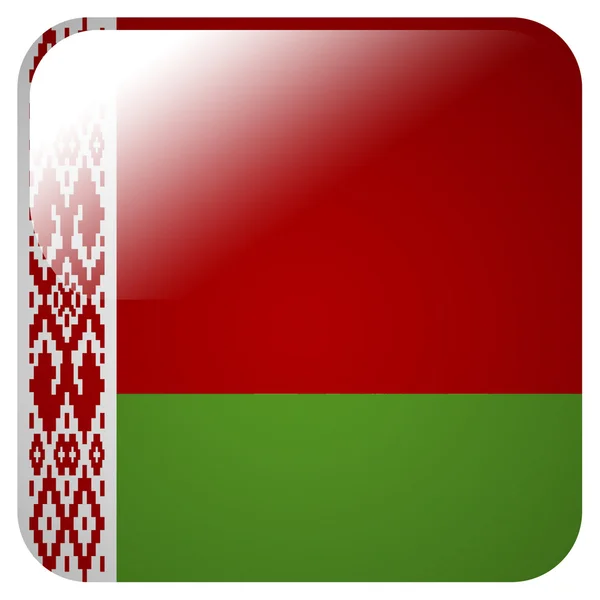 Glossy icon with flag of Belarus — Stock Photo, Image