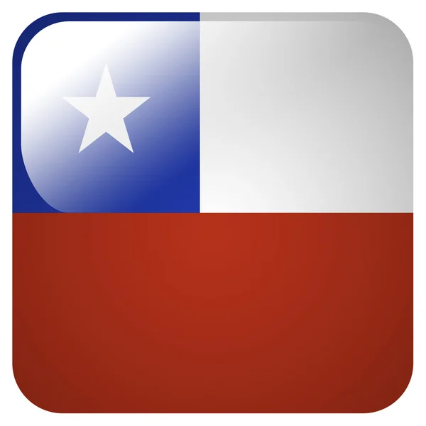 Glossy ikon med flag Chile - Stock-foto