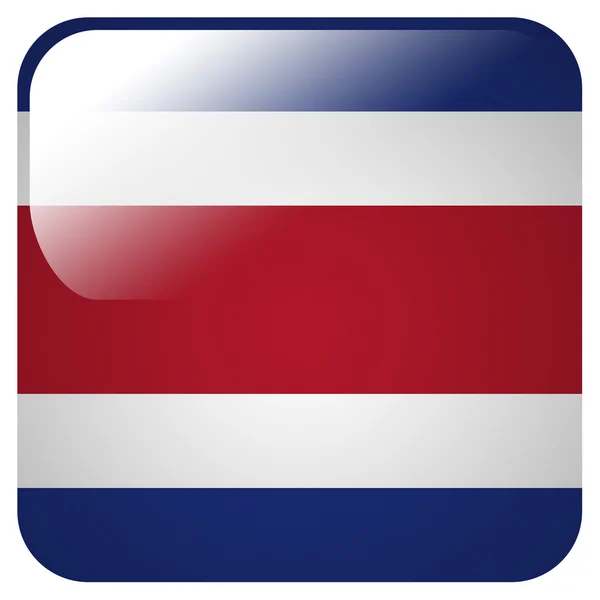 Icono brillante con bandera de Costa Rica — Foto de Stock