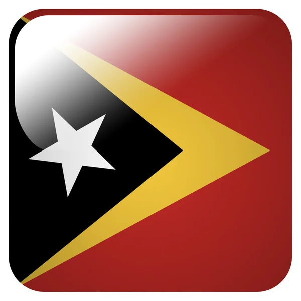 Fényes ikon, Kelet-timor zászlaja — Stock Fotó