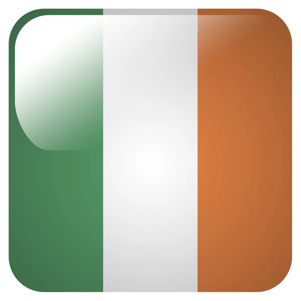 Glossy icon with flag of Ireland — Stock Photo, Image