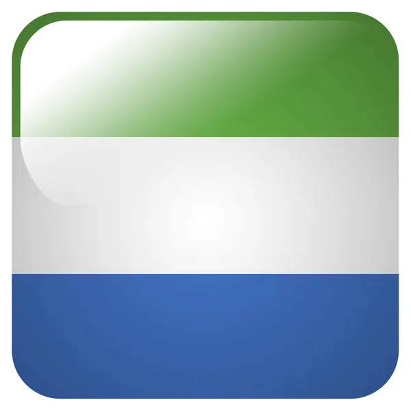 Glossy icon with flag of Sierra Leone — Stock Photo, Image