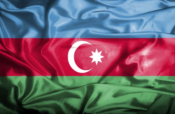 Azerbaijan waving flag — Stock Photo, Image