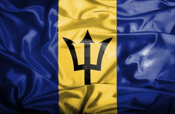 Barbados waving flag — Stock Photo, Image