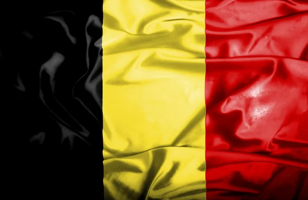 Belgien viftande flagga — Stockfoto
