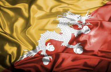 Bhutan dalgalanan bayrak