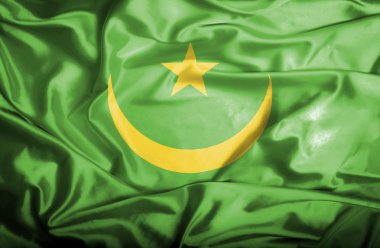 Mauritania waving flag