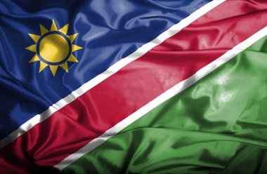 Namibya dalgalanan bayrak