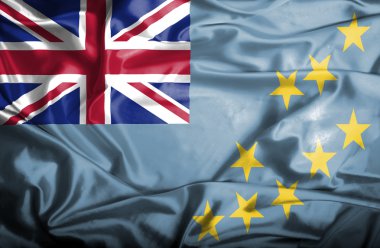 Tuvalu dalgalanan bayrak