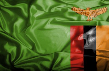 Zambia waving flag