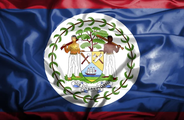 Wapperende vlag van Belize — Stockfoto