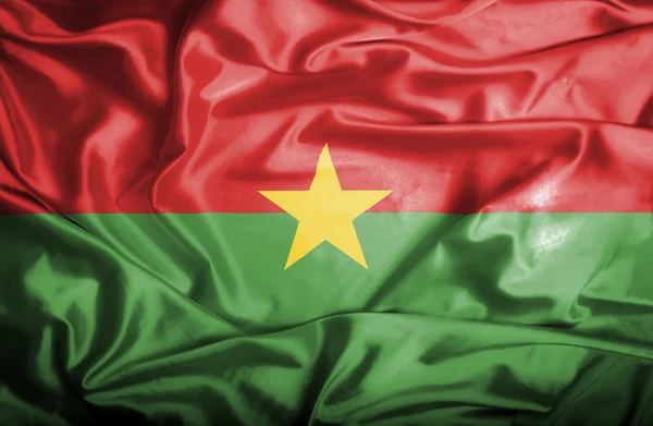 Burkina Faso waving flag — Stock Photo, Image