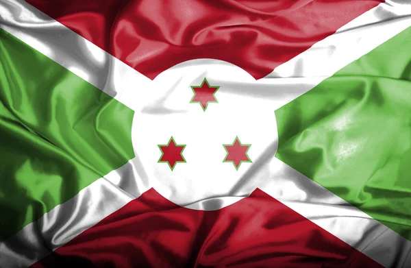 Burundi waving flag — Stock Photo, Image