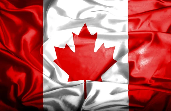 Canada bandiera sventolante — Foto Stock