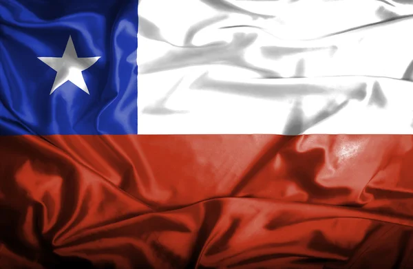 Chile viftande flagga — Stockfoto