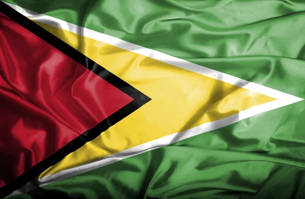 Bandeira acenando Guiana — Fotografia de Stock