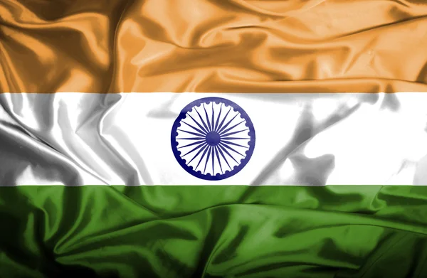 Ινδία σημαία κυματίζει — Φωτογραφία Αρχείου
