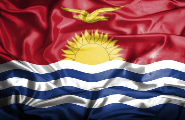 Kiribati sventola bandiera — Foto Stock