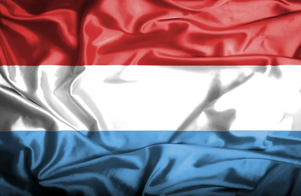 Luxembourg waving flag — Stock Photo, Image