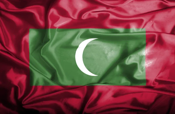 Maldiven wuivende vlag — Stockfoto