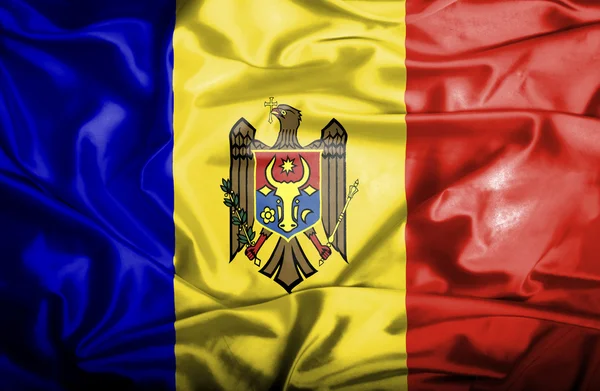 Молдавські розмахував прапором — стокове фото