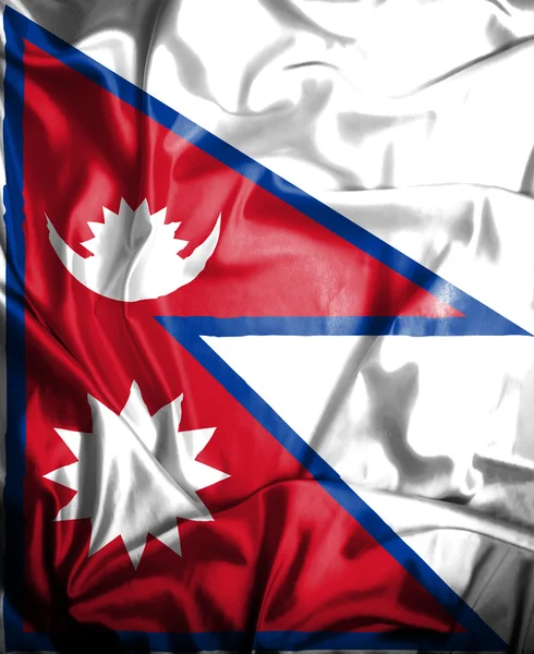 Nepal waving flag — Stock Photo, Image