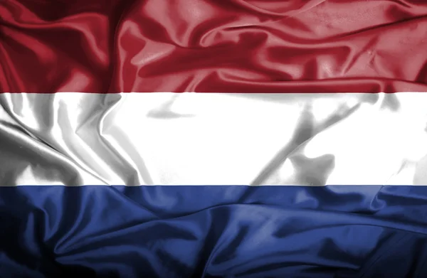 Nederland wuivende vlag — Stockfoto