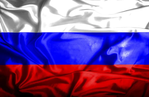 Russland schwenkt Flagge — Stockfoto