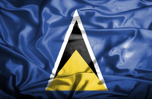 St lucia wuivende vlag — Stockfoto